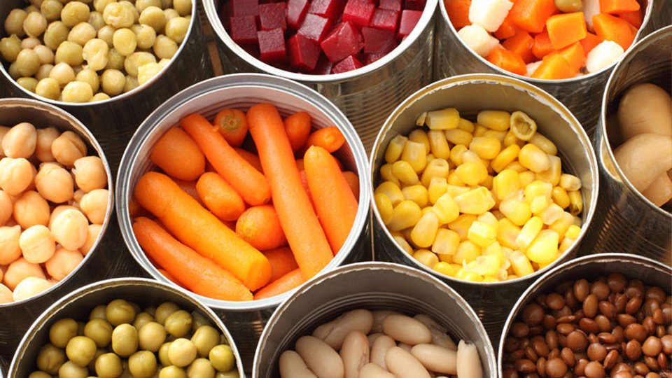Canned Fruits and vegetables